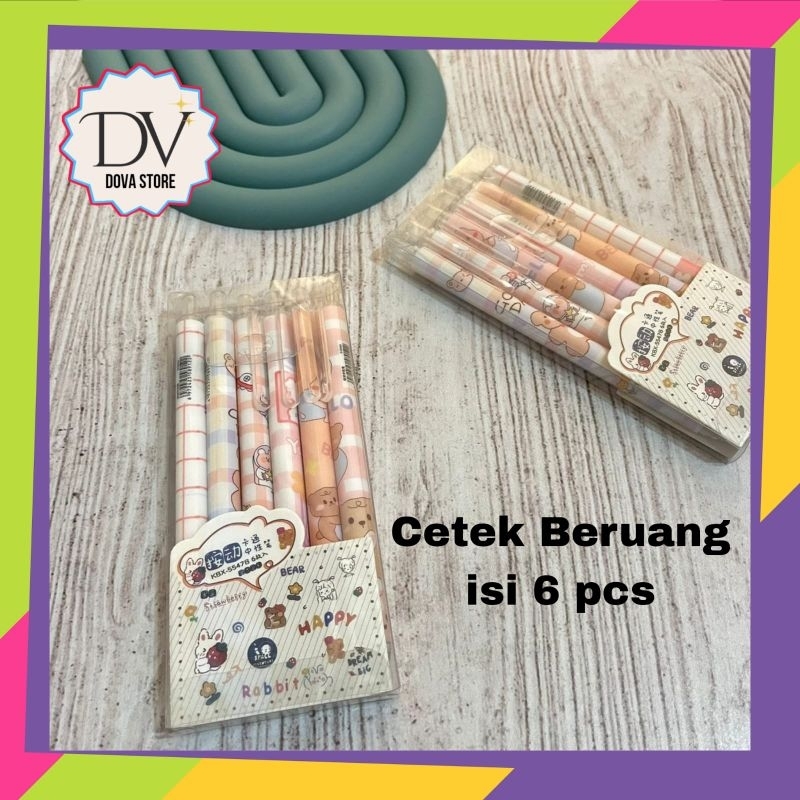 

CETEK BERUANG ISI 6 PCS PEN CETEK MOTIF BERUANG