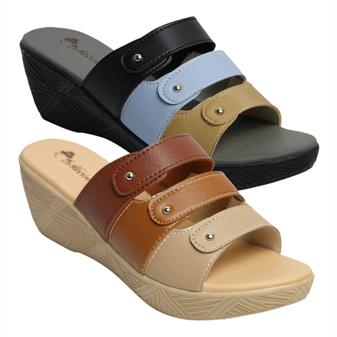 Dr. Kevin Sandal Wanita Hak Tinggi Wedges 571-099