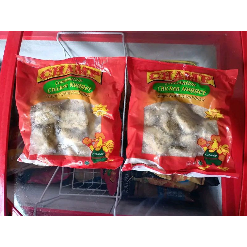 champ chicken nugget 500 gr dan 250 gr frozen food