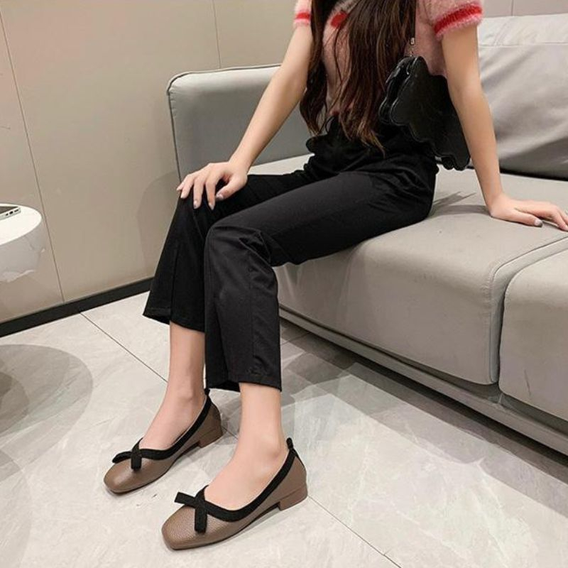 21170 Sepatu round toe shoes kekinian sepatu kerja wanita terbaru