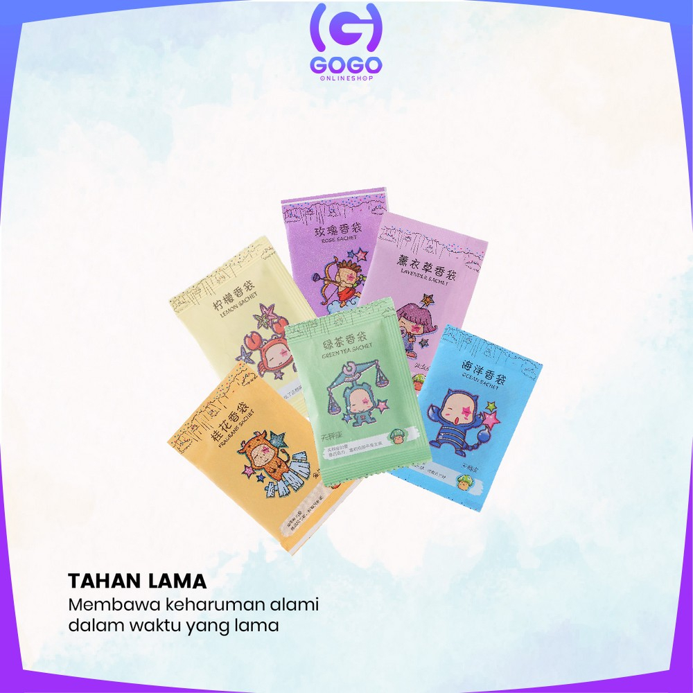 GOGO-C835 Pengharum Ruangan Sachet Pewangi Ruangan Aromaterapi / Parfum Ruangan Saset Mini Pewangi Lemari Pakaian / Pewangi Mobil / Pewangi Mini Ruangan