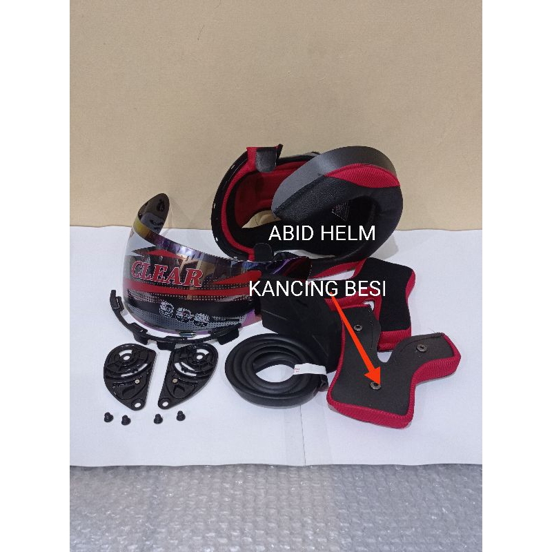 Busa helm kyt rc7 kancing BESI kancing PLASTIK karet helm rachet rc7 kaca helm warna pelangi rainbow