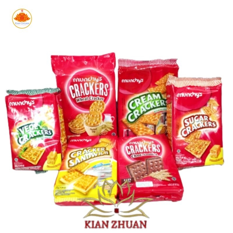 Munchys Aneka Crackers / Wheat Cracker / Cream Crackers / Vege Crackers / Sugar Crackers / Cracker Sandwich / Choc Sandwich