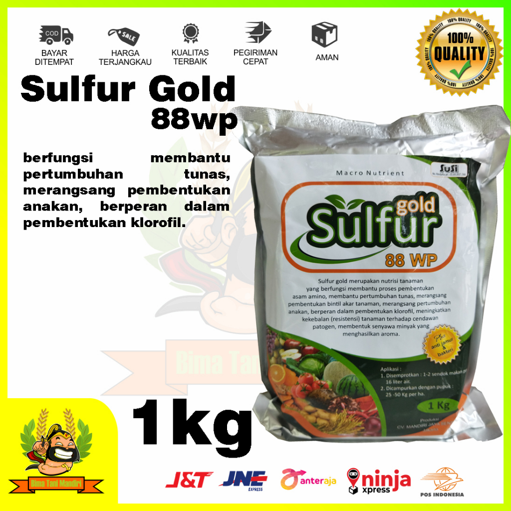 Sulfur Gold 1 Kg Fungisida Belerang