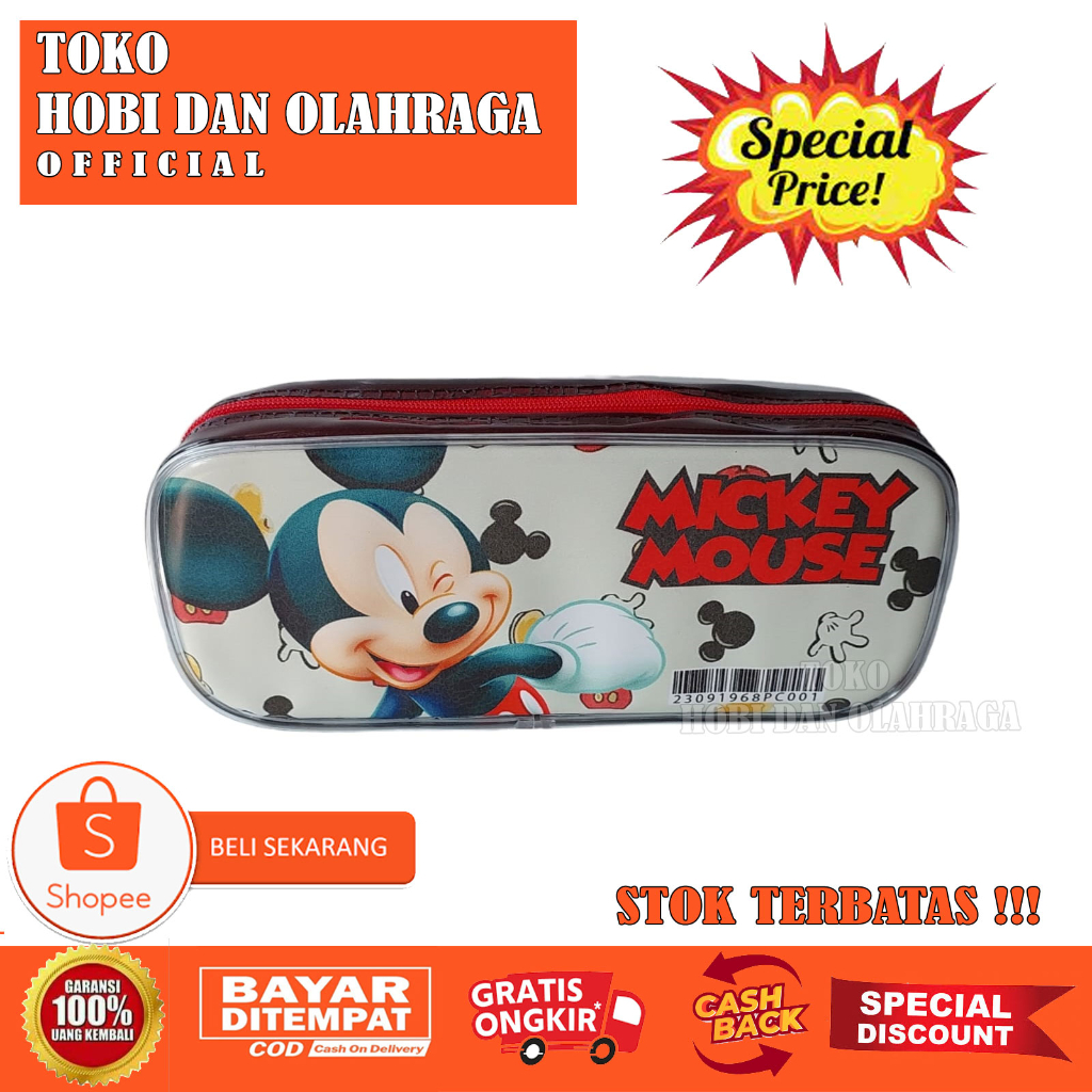 

Tempat Pensil Mika Plastik Anak Laki Tema Mickey Mouse