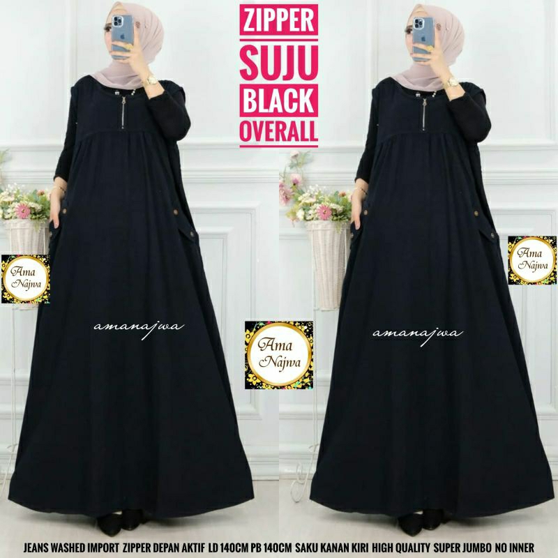 gamis jeans overall suju