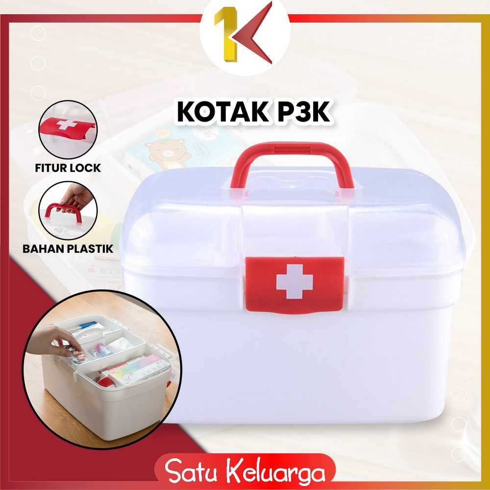 SK-C832 Kotak P3K First Aid Kotak Penyimpanan Obat Medicine Box Organizer / Kotak Obat Tool Box Serbaguna