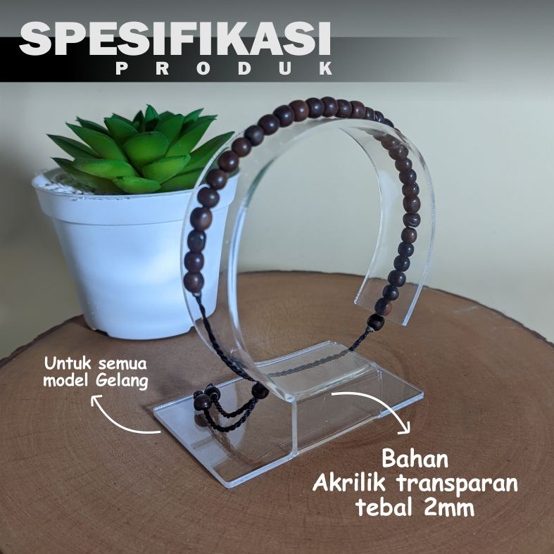 STAND HOLDER DISPLAY GELANG TANGAN / JAM TANGAN AKRILIK BENING