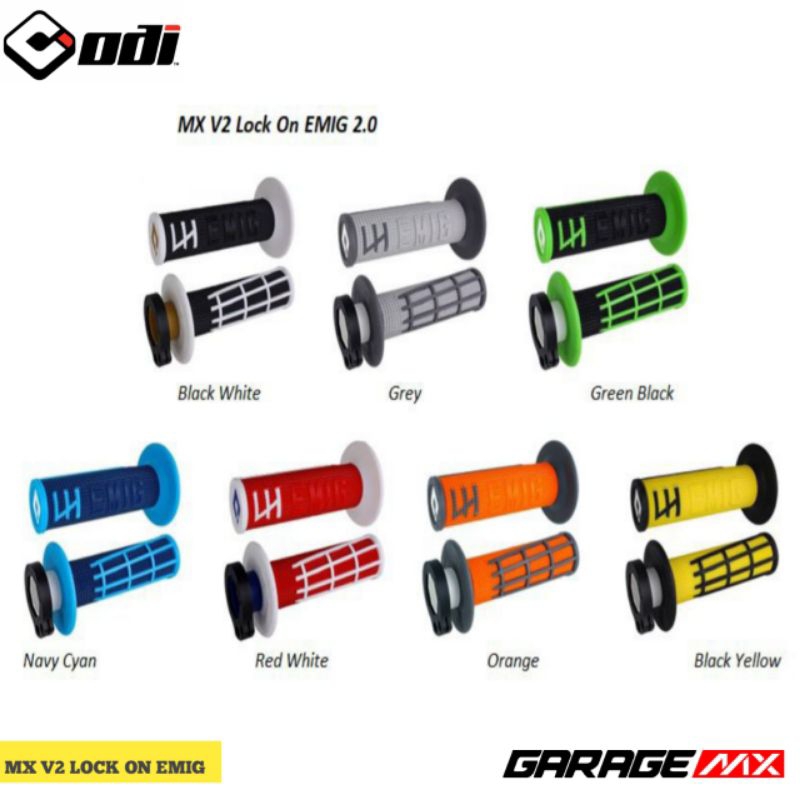 LOCK ON GRIP SET ODI EMIG ORIGINAL.HANDGRIP ODI EMIG.HAND GRIP ODI EMIG.HANDGRIP KTM HISQVARNA CRF