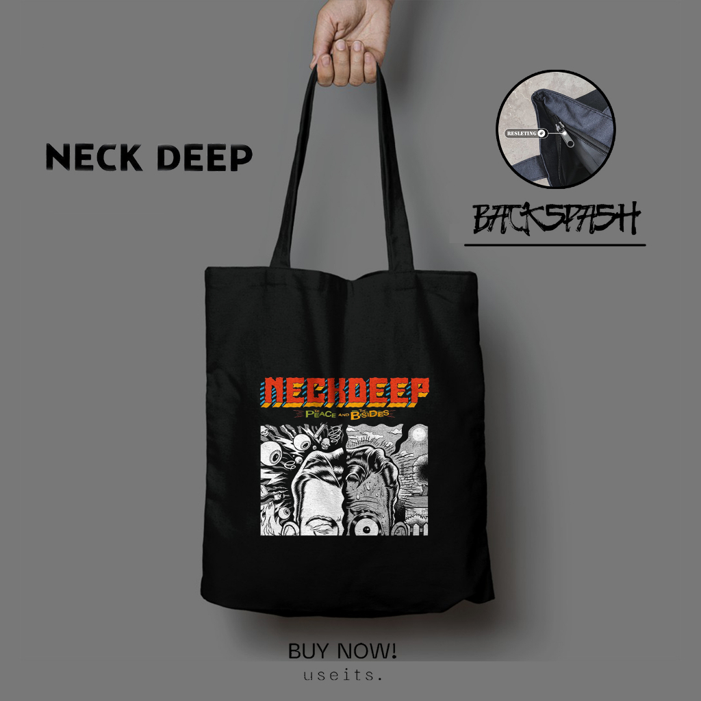 Tas Totebag Band Neck Deep Pria Wanita - NECK DEEP