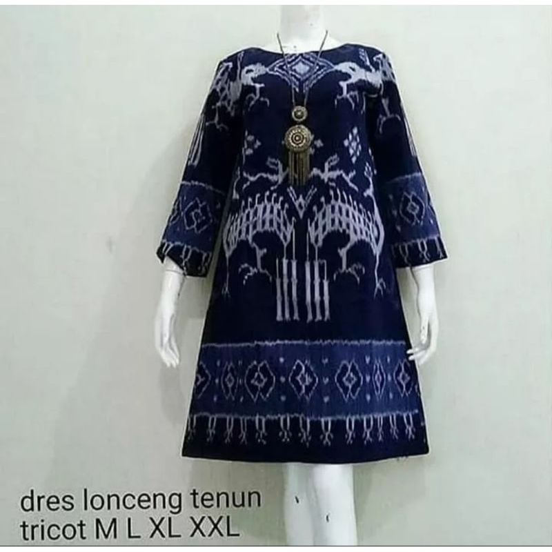 DRES ATASAN WANITA, BAJU KANTOR MOTIF TENUN SUMBA NTT