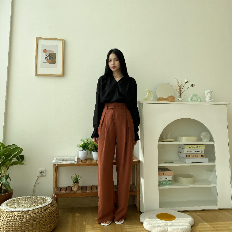 Velcro Pants - Celana Panjang Wanita Korea - Casual / Formal Pants