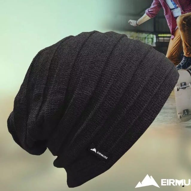 Kupluk Pria Rajut Dewasa EIRMUSE Bahan tebal Cocok untuk Hiking Naik Gunung/ Kupluk pria wanita rajut bahan tebal New Diskon