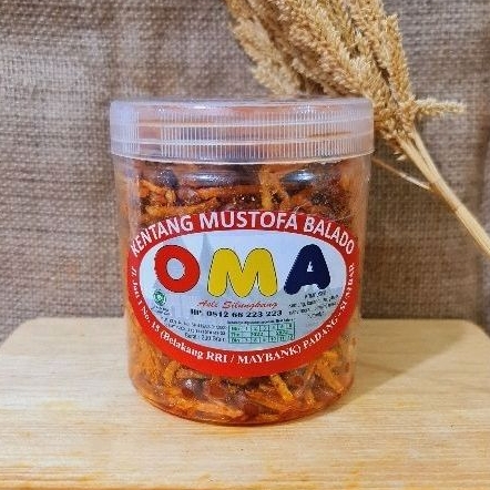 

KENTANG MUSTOFA BALADO OMA / keripik kentang balado / serundeng kentang / oleh-oleh khas minang padang