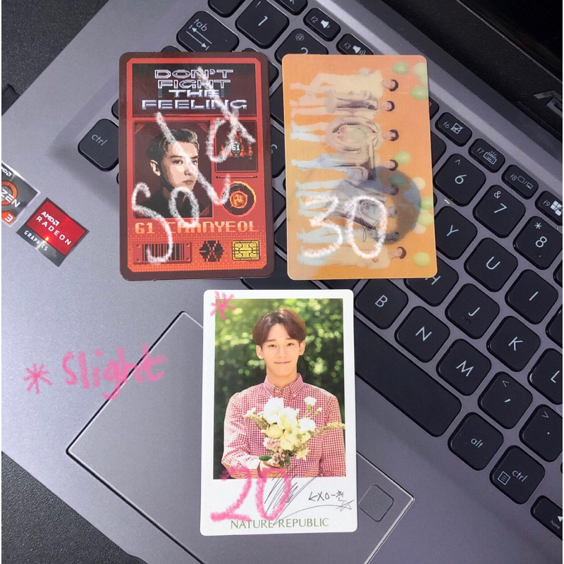PC PHOTOCARD OFFICIAL EXO CHANYEOL CHEN LENTI NATREP NATURE REPUBLIC ID CARD DFTF