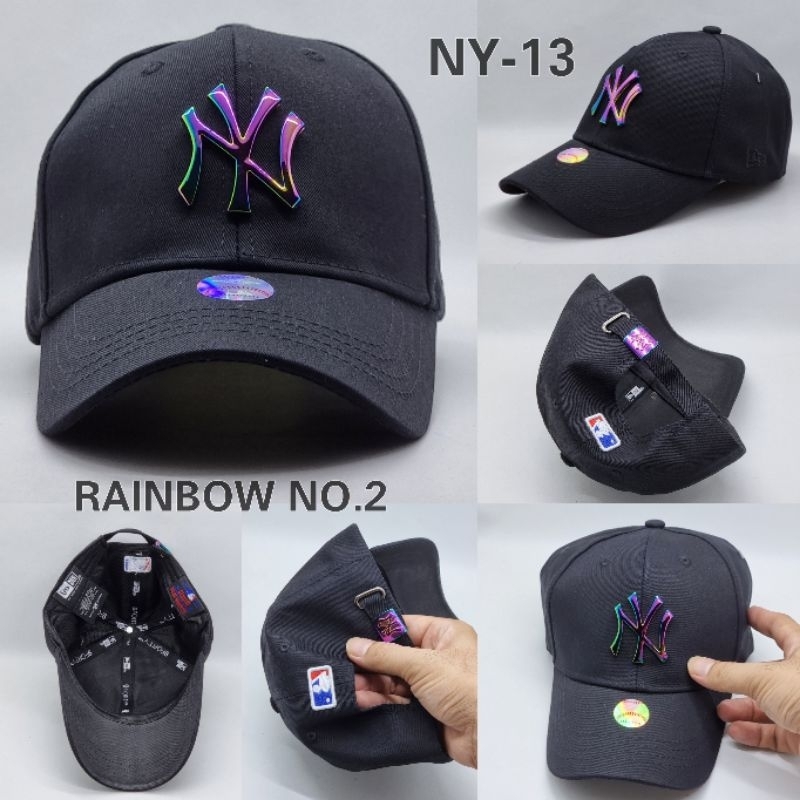 Topi Baseball Pria Cowok Plat Besi Rainbow Limited Premium Topi Laki laki