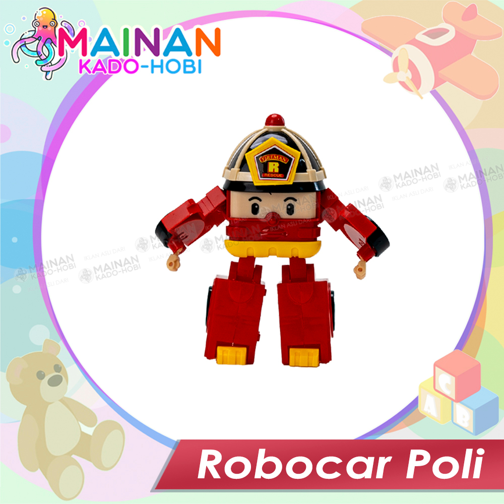 HADIAH ULANG TAHUN MAINAN EDUKASI ANAK ACTION FIGURE ROBOT TRANSFORM ROBOCAR POLI