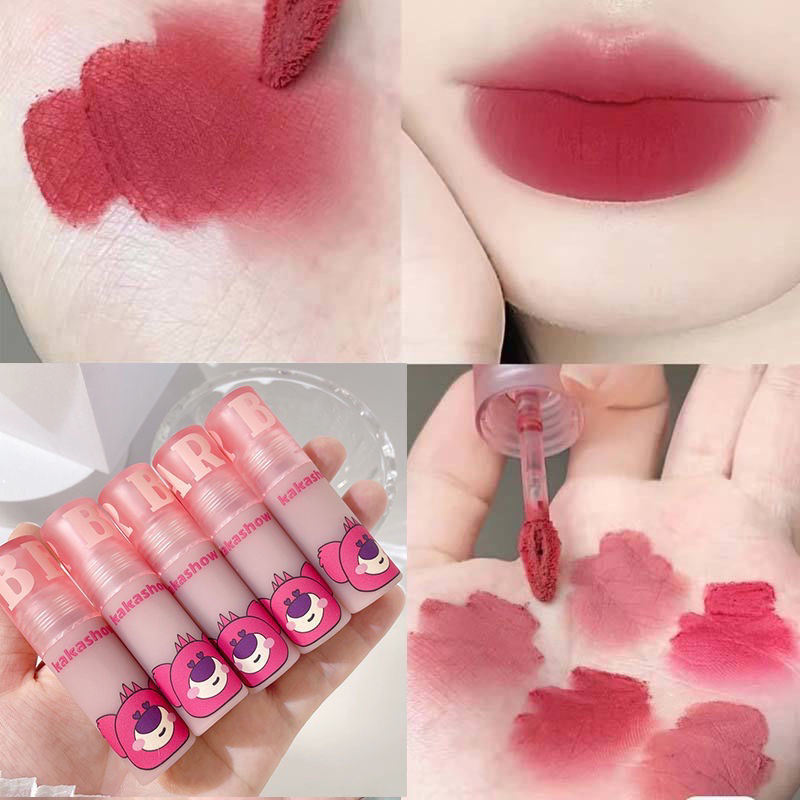 KAKASHOW Lip Cream Lotso Bear Velvet Lipstik Lip Clay Lipstick