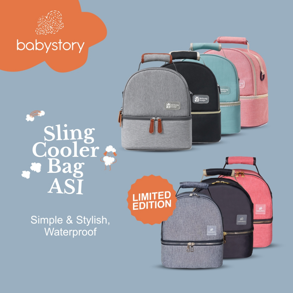 Cooler bag asi tas penyimpanan asi sling cooler bag tas asi