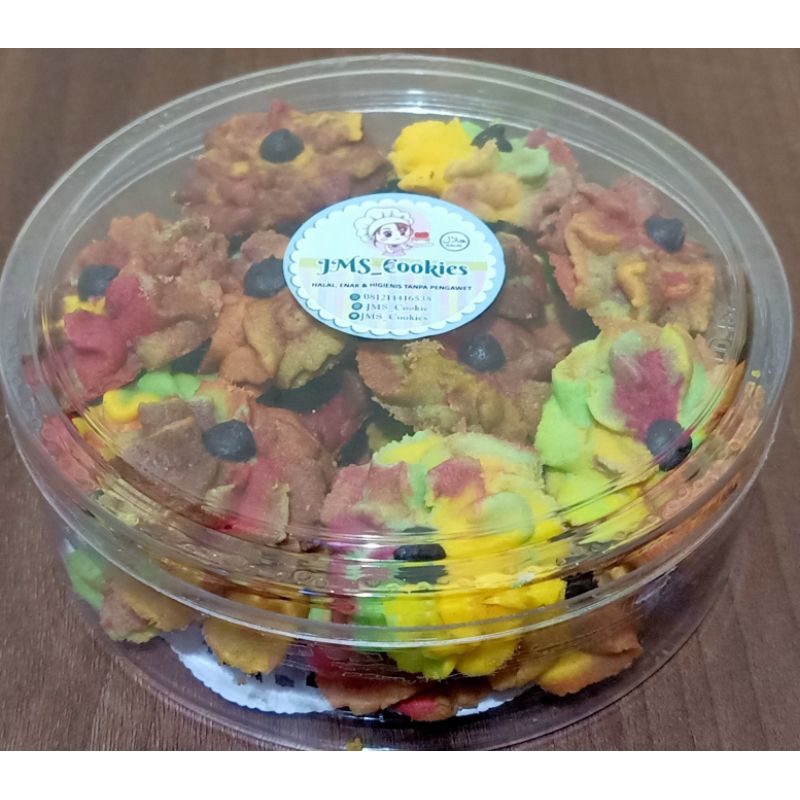 

Kue Semprit Warna Warni toples 250 gram