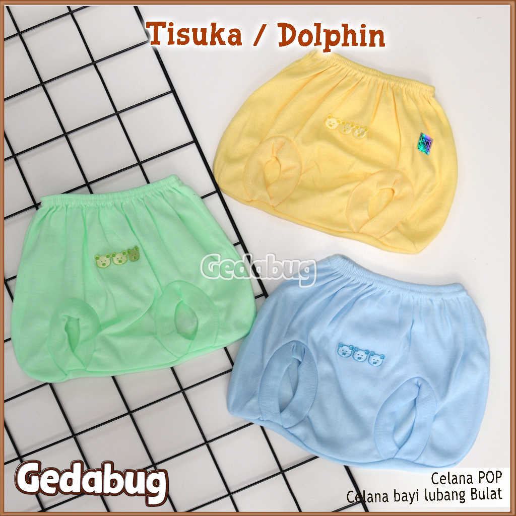 6 Pcs - Celana POP Bayi DOLPHIN Celana bayi dan anak lubang Bulat | Gedabug