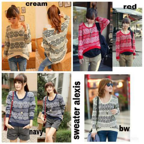 VVV Shop Sweater Alexis Rajut / Sweater Rajut Wanita Import / Sweater Rajut Wanita Tebal / Sweater R