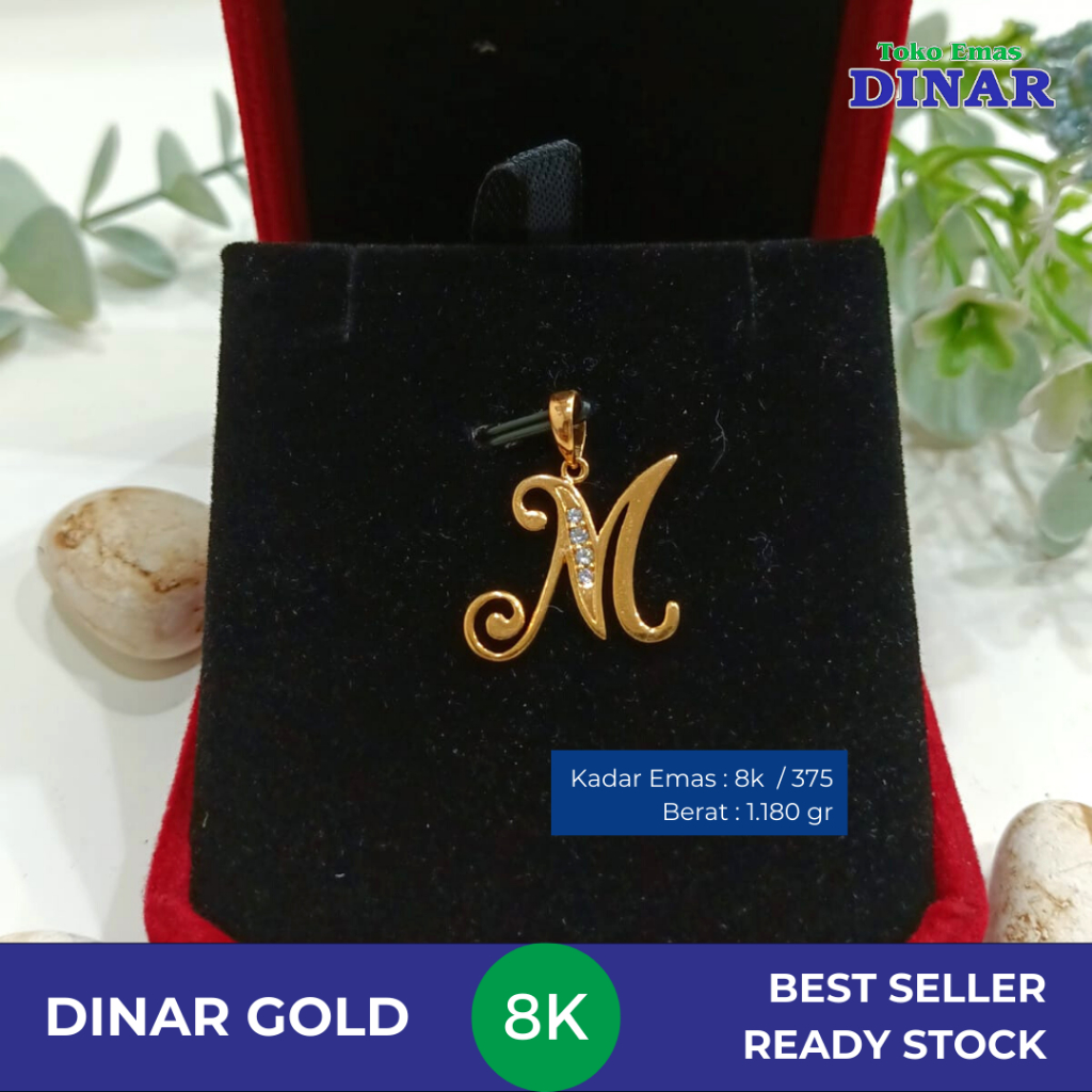 LIONTIN BT AD HURUF M SLEP- KADAR 8K/ 375