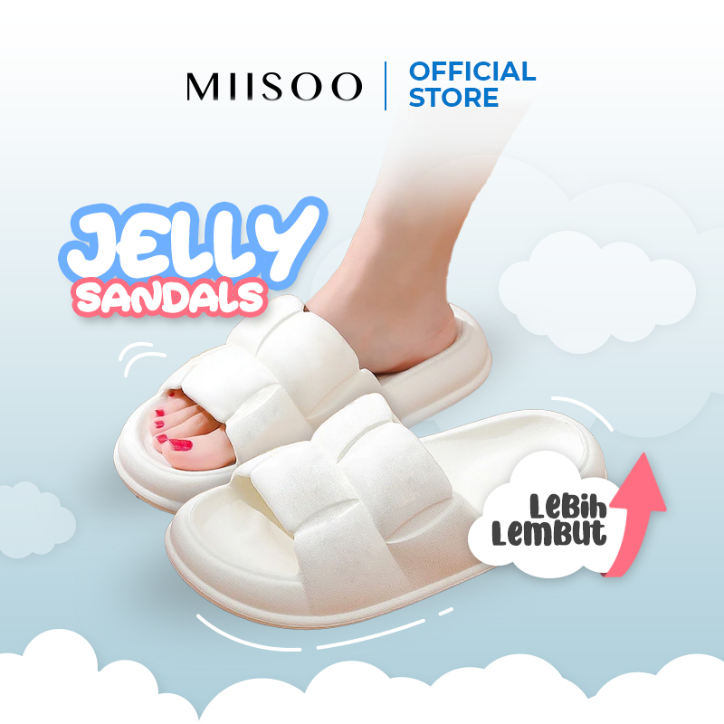 MIISOO Sandal Wanita Jelly TIFFANY Import Anti slip Premium Quality Sendal wanita Karet EVA Jelly Em