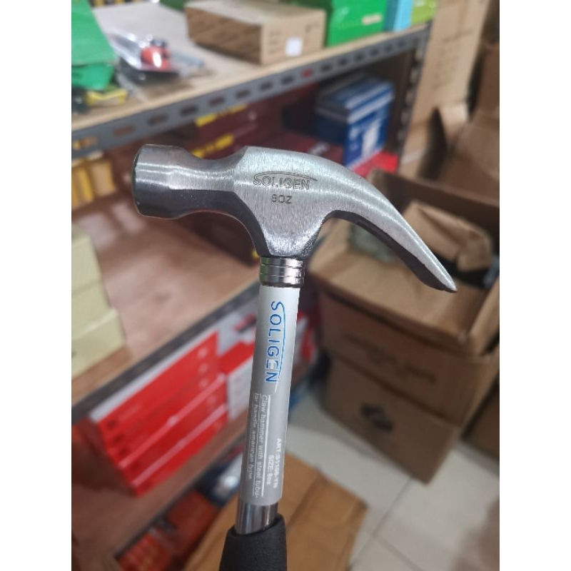 Palu Kambing gagang besi/baja uk. KECIL 8oz SOLIGEN Martil Palu Gagang Dilapisi Karet Palu