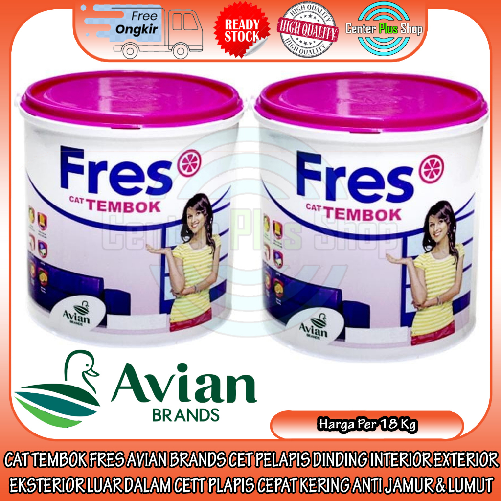CAT TEMBOK FRES AVIAN BRANDS CET PELAPIS DINDING INTERIOR EXTERIOR EKSTERIOR LUAR DALAM CETT PLAPIS 