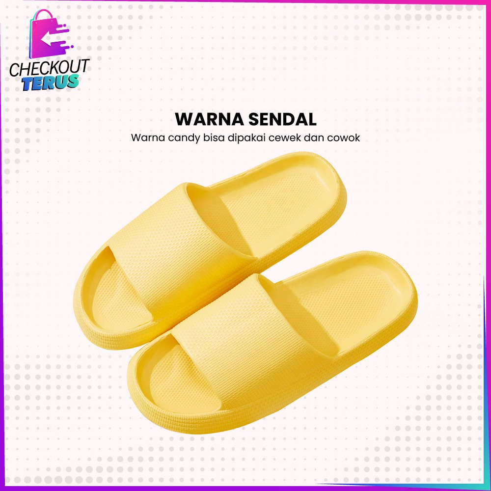 CT S56 Sandal Slip On Karet Jelly Sendal Selop Rumah Empuk EVA Unisex Kamar Mandi Comfy Cowok Cewek Anti Slip