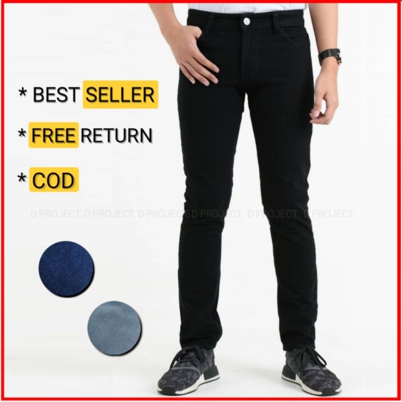 Celana Jeans Panjang Pria Skinny Slimfit Melar Terlaris Bagus Casual Keren