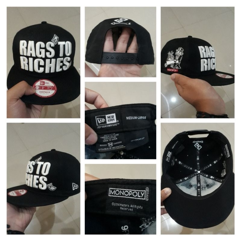 Topi new era monopoly snapback setelan