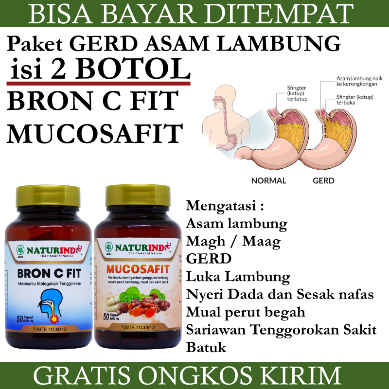 Bron C Fit Mucosafit Obat Herbal Lambung Gerd Asam Lambung Maag Sesak Nafas Nyeri Dada Mual Sariawan