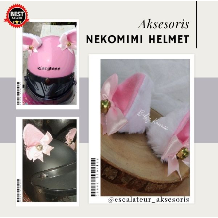 escalateur ✅ COD- Kuping Kucing Helm accesories helm kuping kucing helmet Kuping kucing Halfface Ful