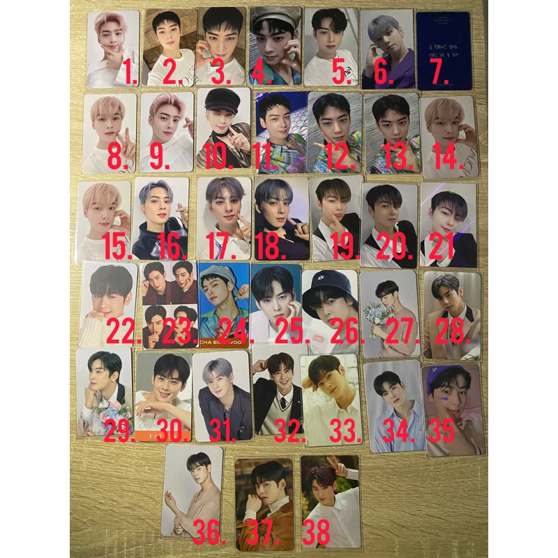 Cha eunwoo ASTRO photocard