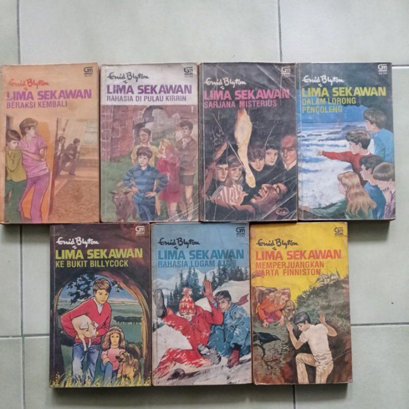 Buku Cerita Bekas Enid Blyton (Lima Sekawan) cetakan lama