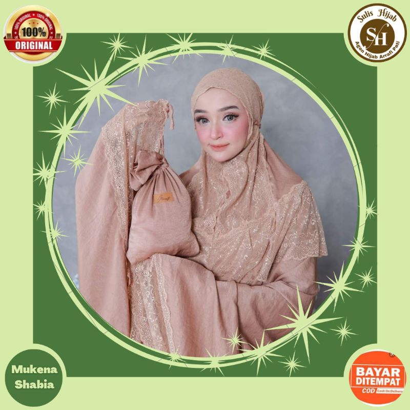 mukena mukenah rukuh alat sholat dewasa wanita potongan katun bordir renda tile shabia arrafi terbar
