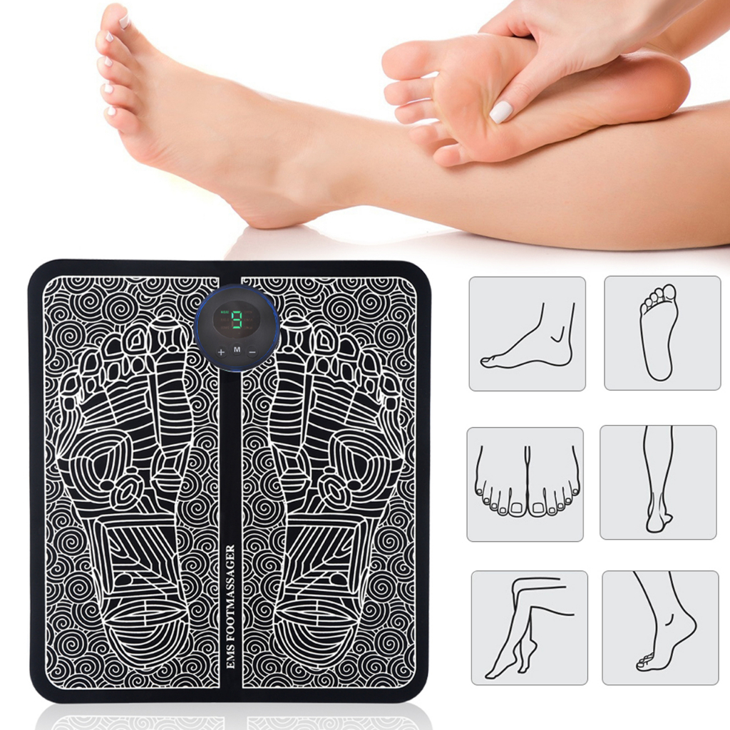 EMS Foot Massager Elektrik Bantalan Pemijat Kaki Alas Pijat Kaki Stimulator Otot Kaki Meningkatkan Sirkulasi Darah