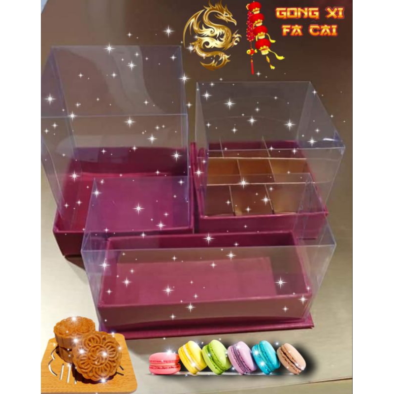 

sagara box - hardbox cake premium - hardbox sekat 9 - mika tinggi - uk. 9x9x5 - kotak custom
