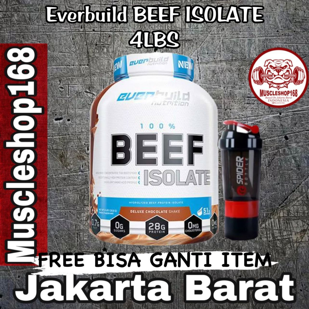 Everbuild Nutrition 100% Beef Isolate 4lbs Whey Isolate Beef