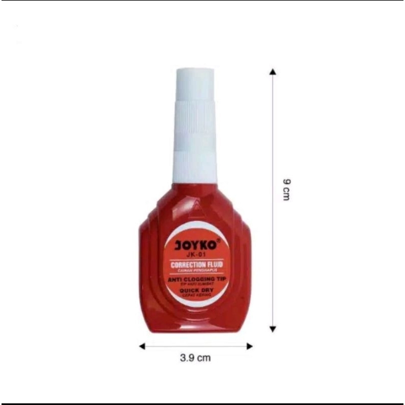 

Joyko JK-01 Correction Fluid Tipe-X Cair Harga Per Pcs
