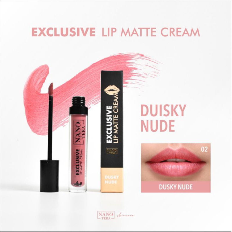 LIP MATTE CREAM NANOTERA DUSKY NUDE /LIPSTIK NANOTERA