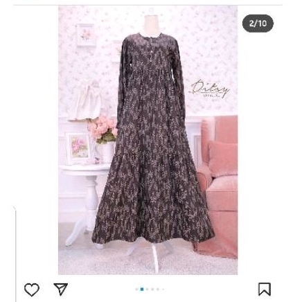 Ditsy Nightgown April 2023 NWT - Dashiel Charcoal size XS