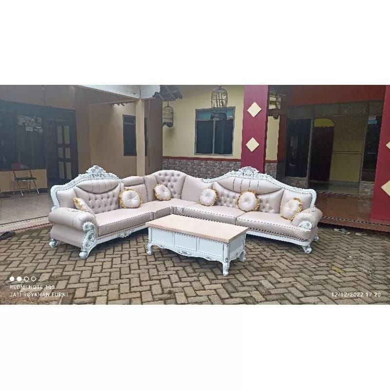 SOFA SUDUT JATI UKIR