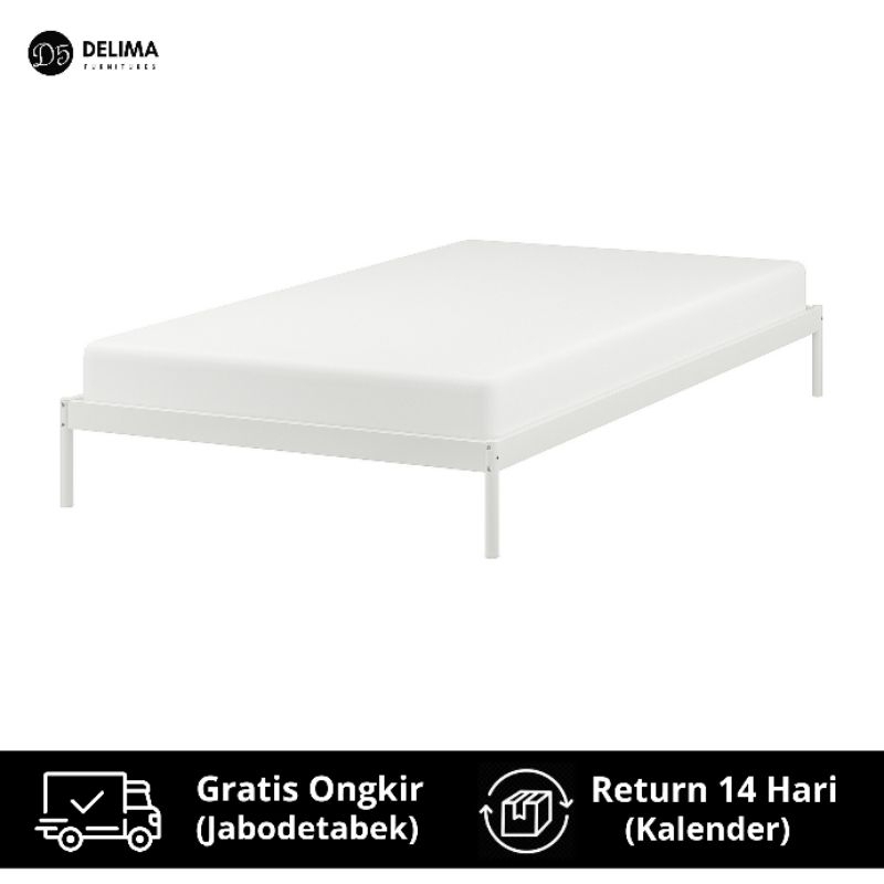 Rangka Tempat Tidur Besi Divan Bed Minimalis 120x200cm - Putih