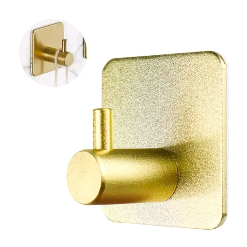 Gantungan Baju Tempel Dinding Dengan 3M - Hook Hanger Stainless Steel 1 Picis