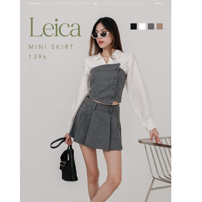 Leica Mini Skirt -- Ocha Wear | Rok Tennis | Skort Trendy Wanita