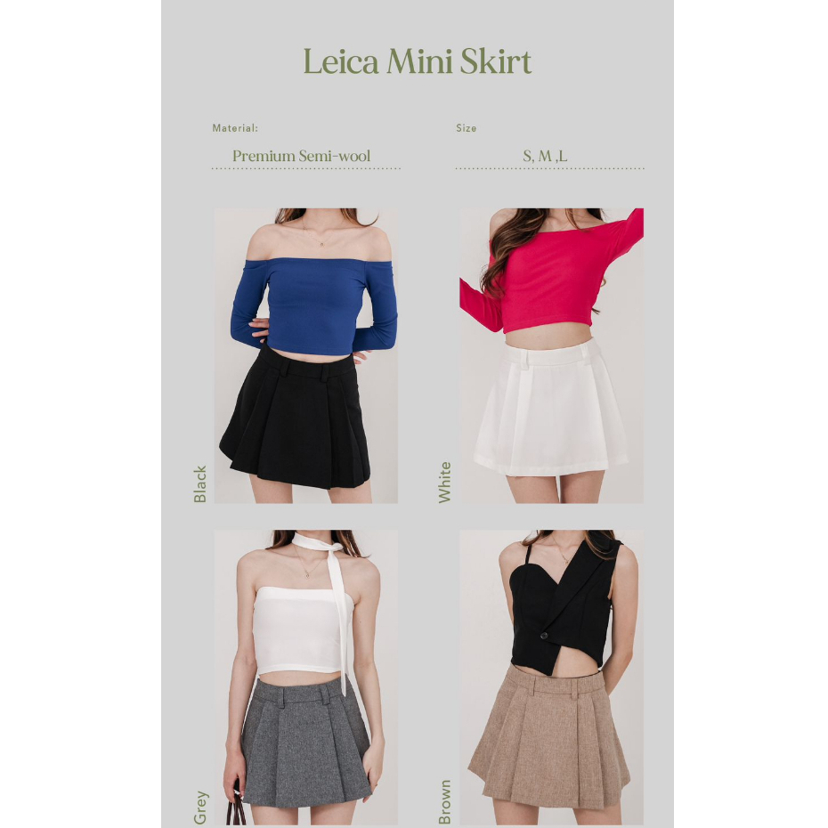 Leica Mini Skirt -- Ocha Wear | Rok Tennis | Skort Trendy Wanita