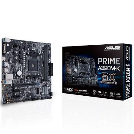 MOTHERBOARD ASUS PRIME A320M-K / A320 M K (AMD AM4, A320, DDR4) GARANSI RESMI 3 TAHUN